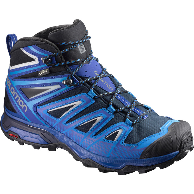 Zapatillas Trekking Salomon Hombre Azules / Negras - Salomon Argentina X ULTRA 3 MID GTX® ,164235-PJ